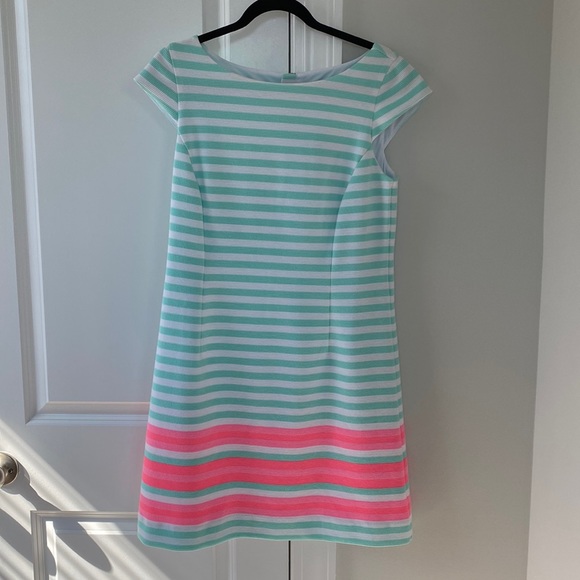 Lily Pulitzer Poolside Blue Color block dress size Medium NWT - Picture 2 of 6